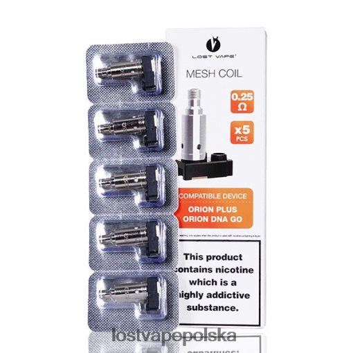 Lost Vape Orion plus cewki do wymiany DNA (5 szt.) 0,25 oma J4L2R36 Lost Vape Review Polska