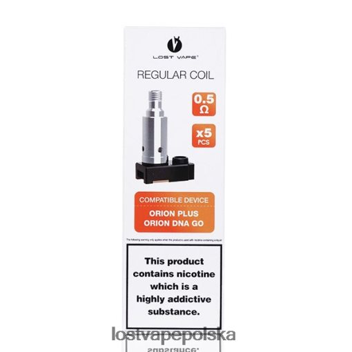 Lost Vape Orion plus cewki do wymiany DNA (5 szt.) 0,25 oma J4L2R36 Lost Vape Review Polska