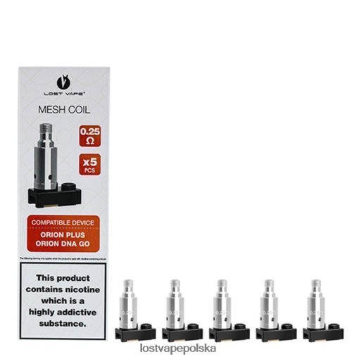 Lost Vape Orion plus cewki do wymiany DNA (5 szt.) 0,5 oma J4L2R326 Lost Vape Review Polska