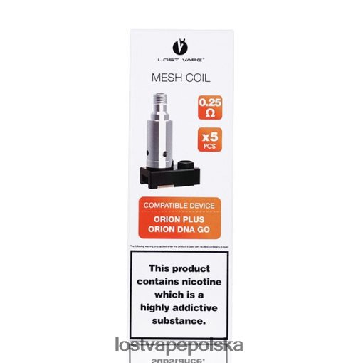 Lost Vape Orion plus cewki do wymiany DNA (5 szt.) 0,5 oma J4L2R326 Lost Vape Review Polska