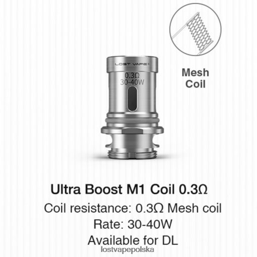 Lost Vape Ultra cewki wzmacniające (5 szt.) m1 v2 0,3 oma J4L2R346 Lost Vape Review Polska