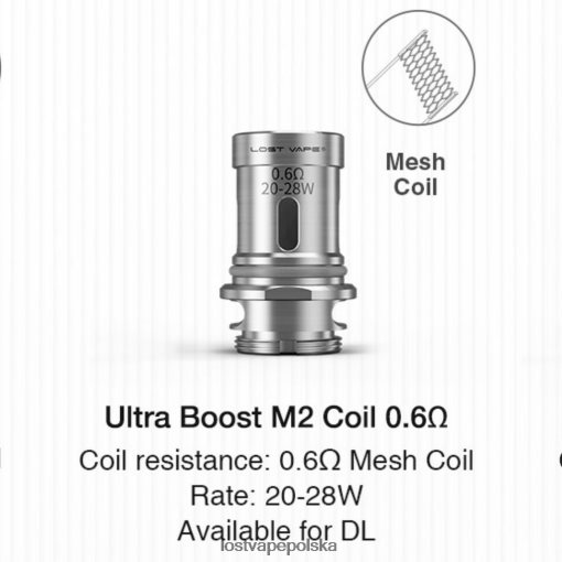 Lost Vape Ultra cewki wzmacniające (5 szt.) m2 v2 0,6 oma J4L2R347 Lost Vape Near Me