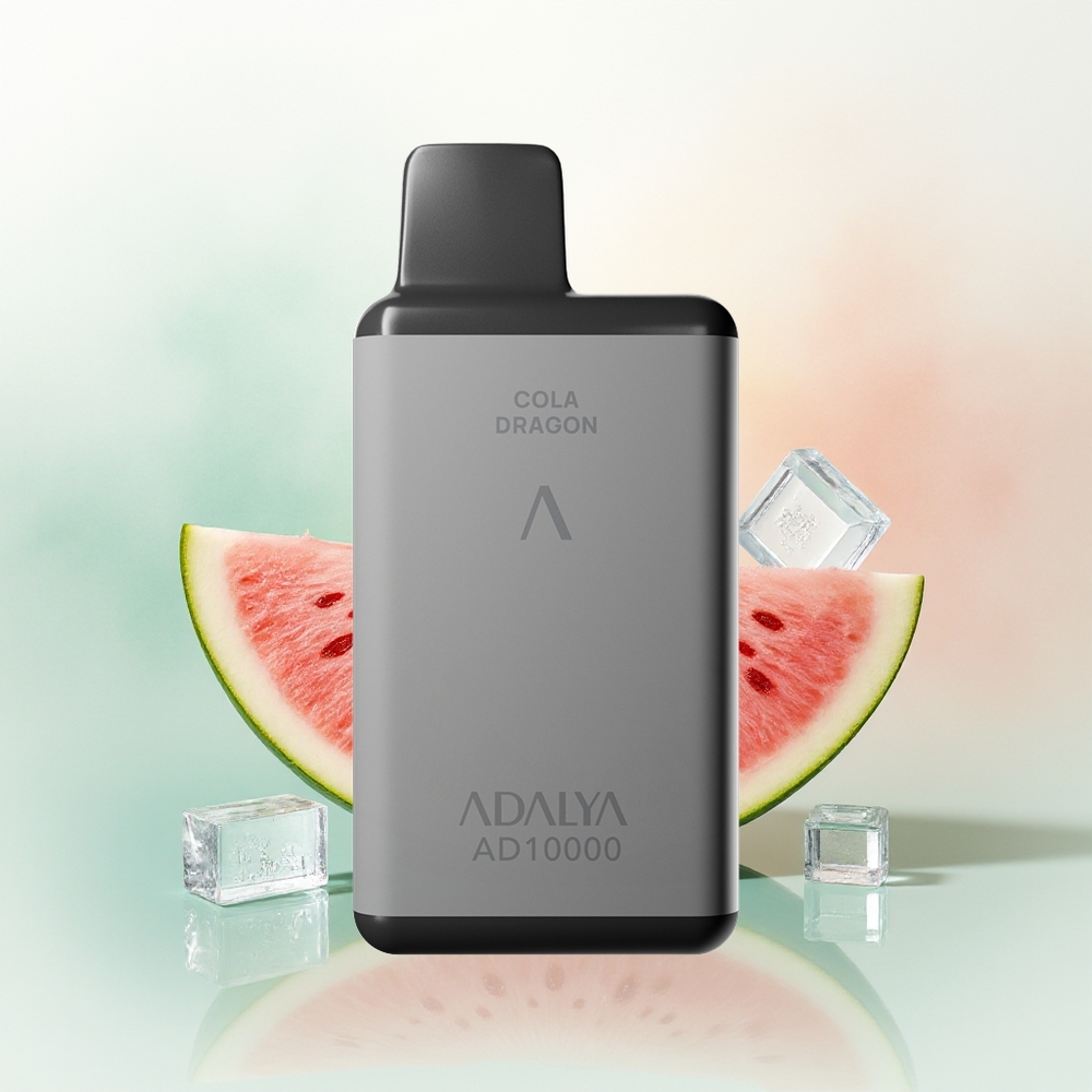 Adalya AD 10000 Puffs Arbuzowy Lód z Jedwabnym Nadrukiem i Gumową Powłoką