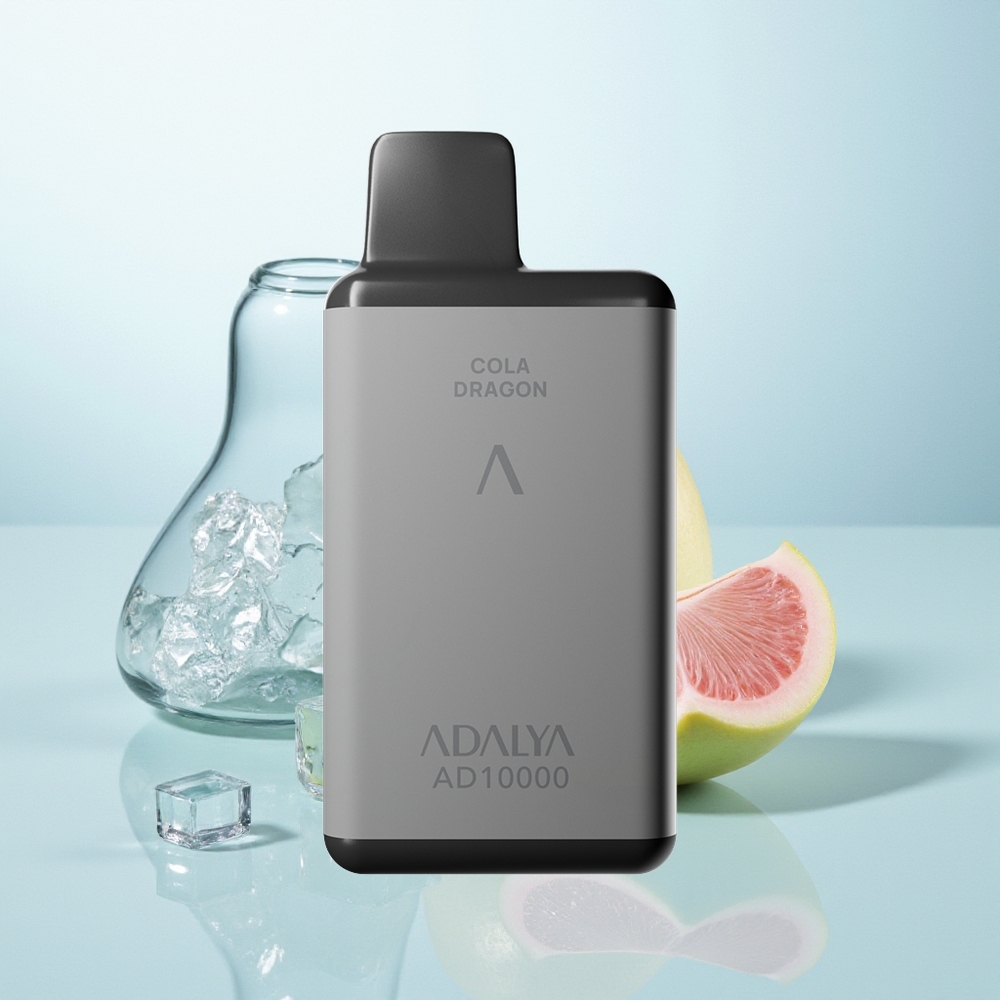 Adalya AD 10000 Puffs Niebieski Lód z Jedwabnym Ekranem i Aluminiową Obudową