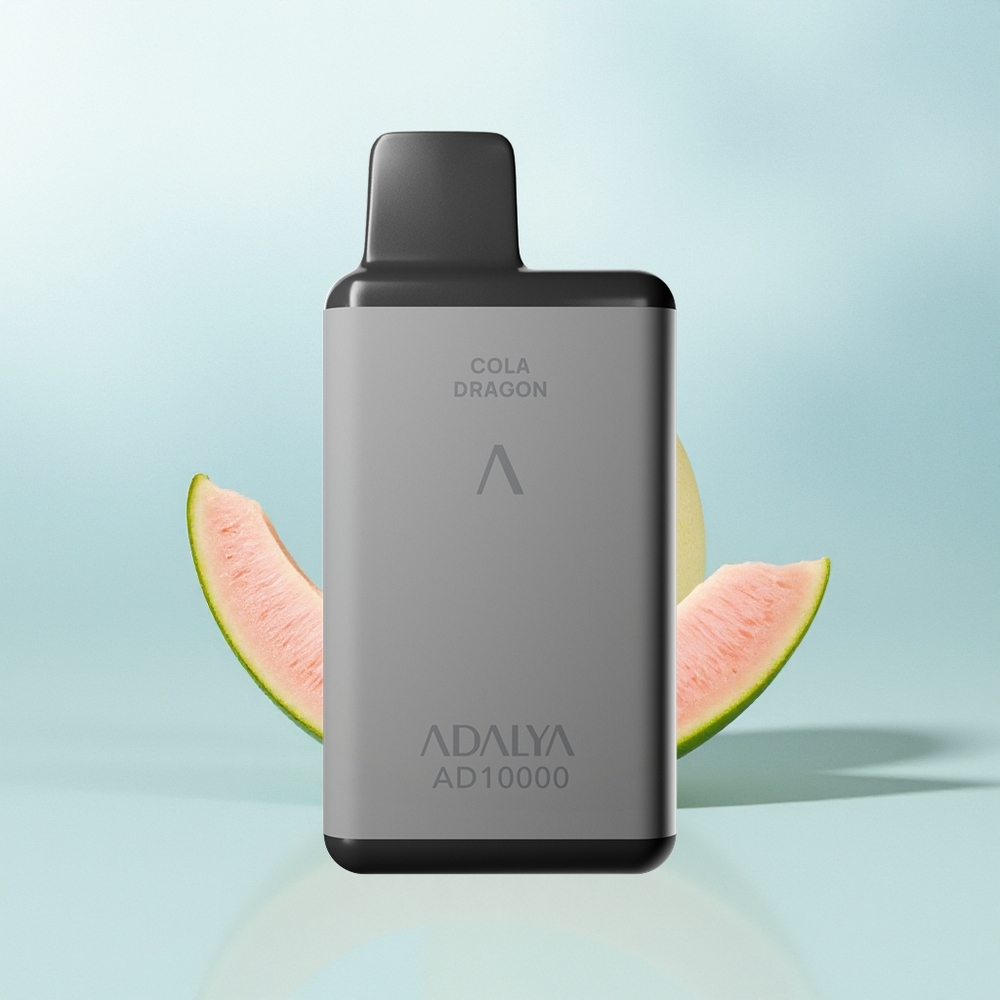 Adalya AD 10000 Puffs Niebieski Melon z Jedwabnym Nadrukiem i Gumową Powłoką
