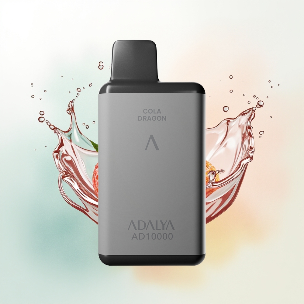 Adalya AD 10000 Puffs Truskawkowy Rozbłysk z Szarą Kosmiczną i Aluminiową Rurką
