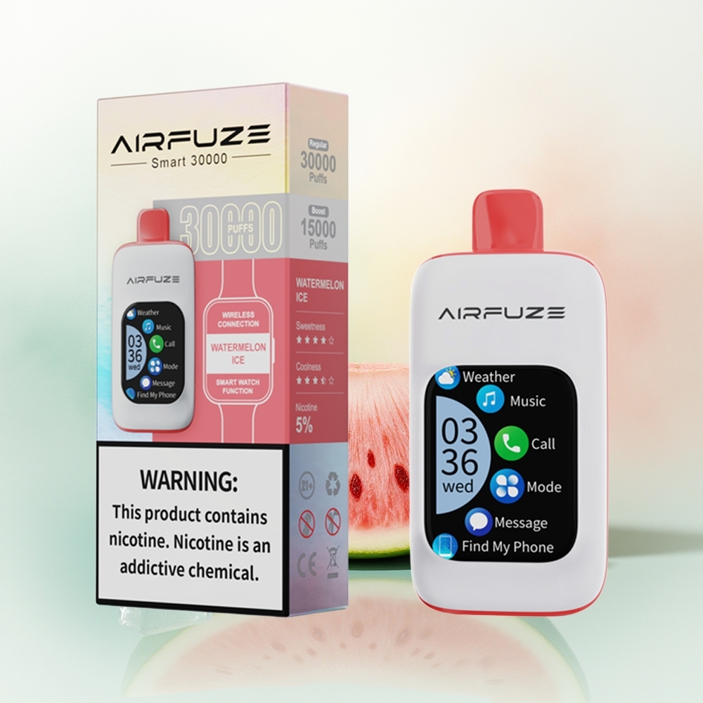 AirFuze Smart 30000 Puffs Arbuzowy Lód z Ekranem Dotykowym i Ładowaniem Type-C