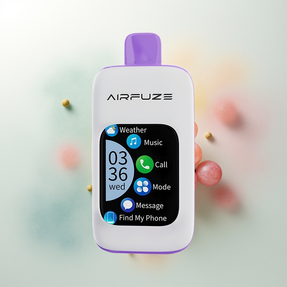 AirFuze Smart 30000 Puffs Gronkowy Wybuch z Ekranem Dotykowym i Typem-C