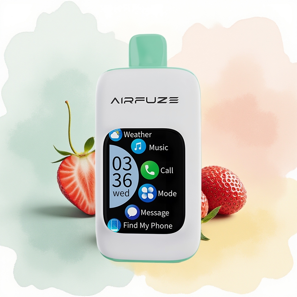 AirFuze Smart 30000 Puffs Truskawkowe Lato z Ekranem Dotykowym i Ładowaniem Type-C