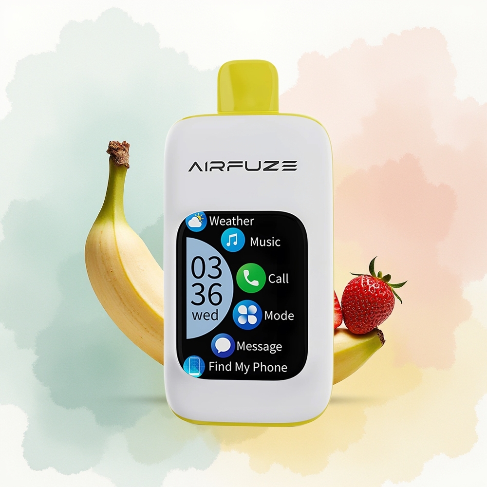 AirFuze Smart Pro 40000 Puffs Truskawkowo-Bananowy z 900mAh i Trybami Vapingu