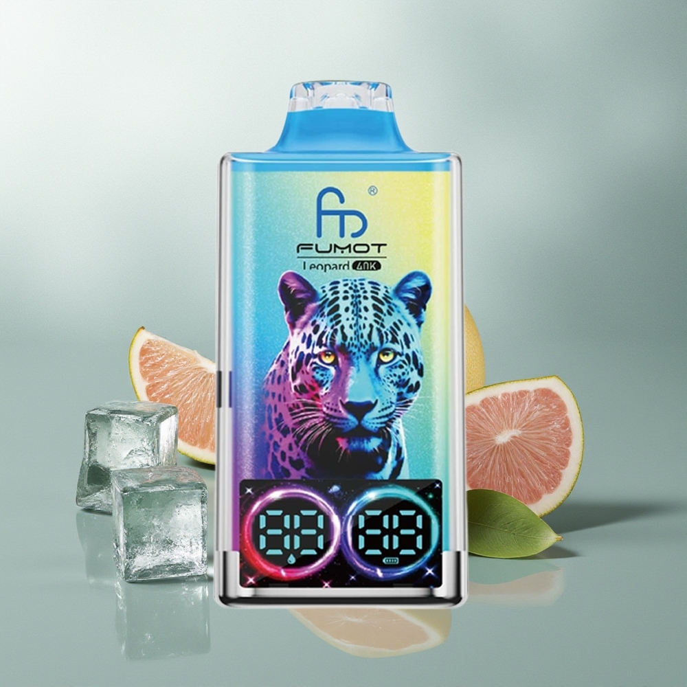 Fumot Leopard 40K Puffs Czarny Smok Lód 5% Nikotyny Dual Mesh