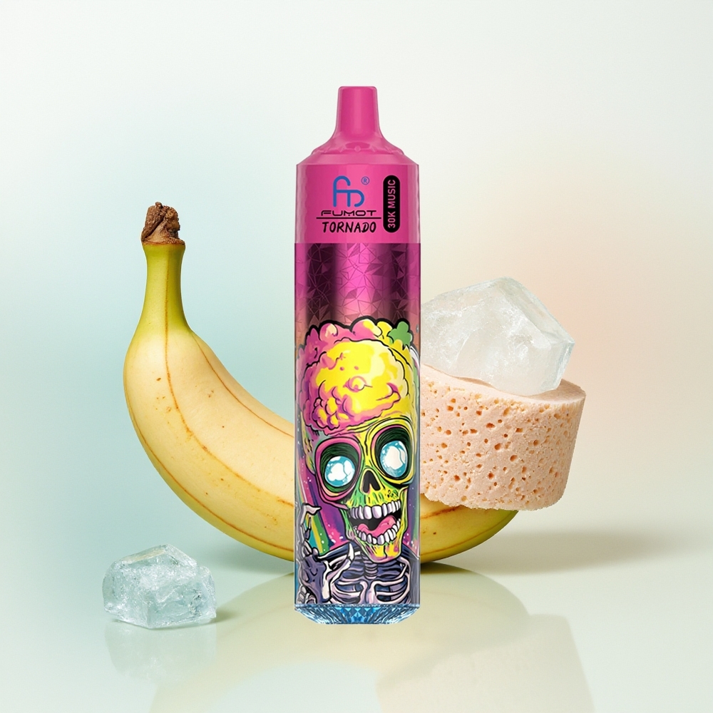 Fumot Randm Tornado 30000 Puffs Lodowy Banan z Wyświetlaczem LED i Pojemnością 30mL