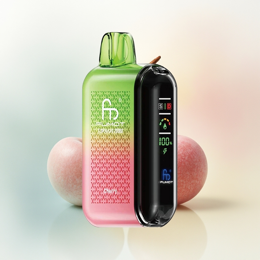 Fumot Tornado 20000 Puffs Wiśniowy Dual Mesh Kontrola Powietrza