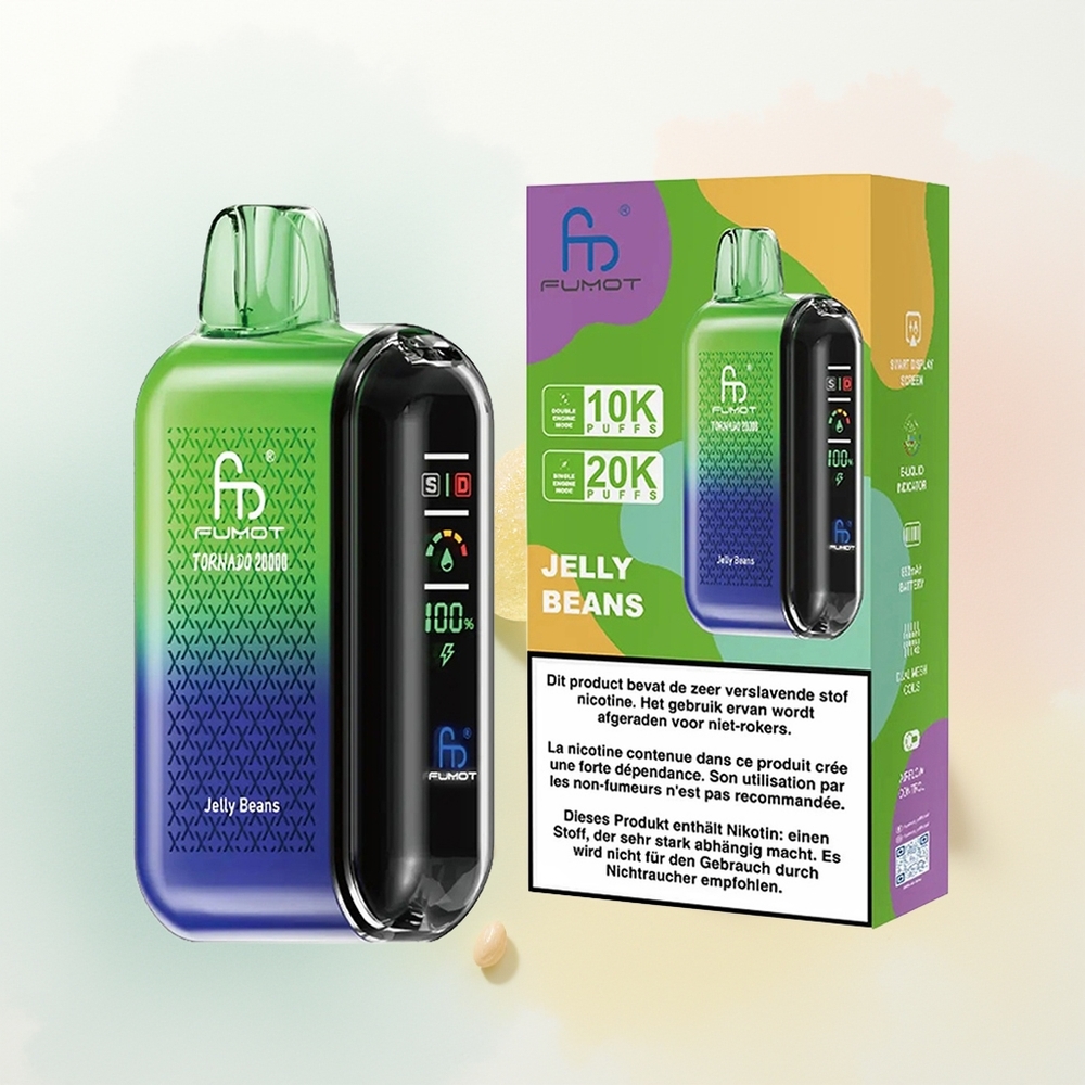 Fumot Tornado 20000 Puffs Żelki Dual Mesh z Kontrolą Ciągu