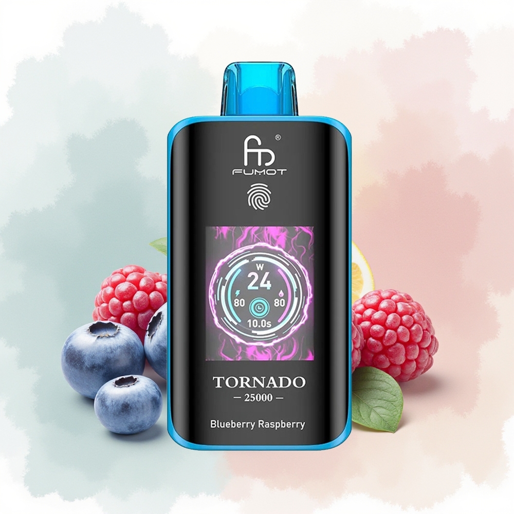 Fumot Tornado 25000 Puffs Borówka Malina HD Ekran 700mAh