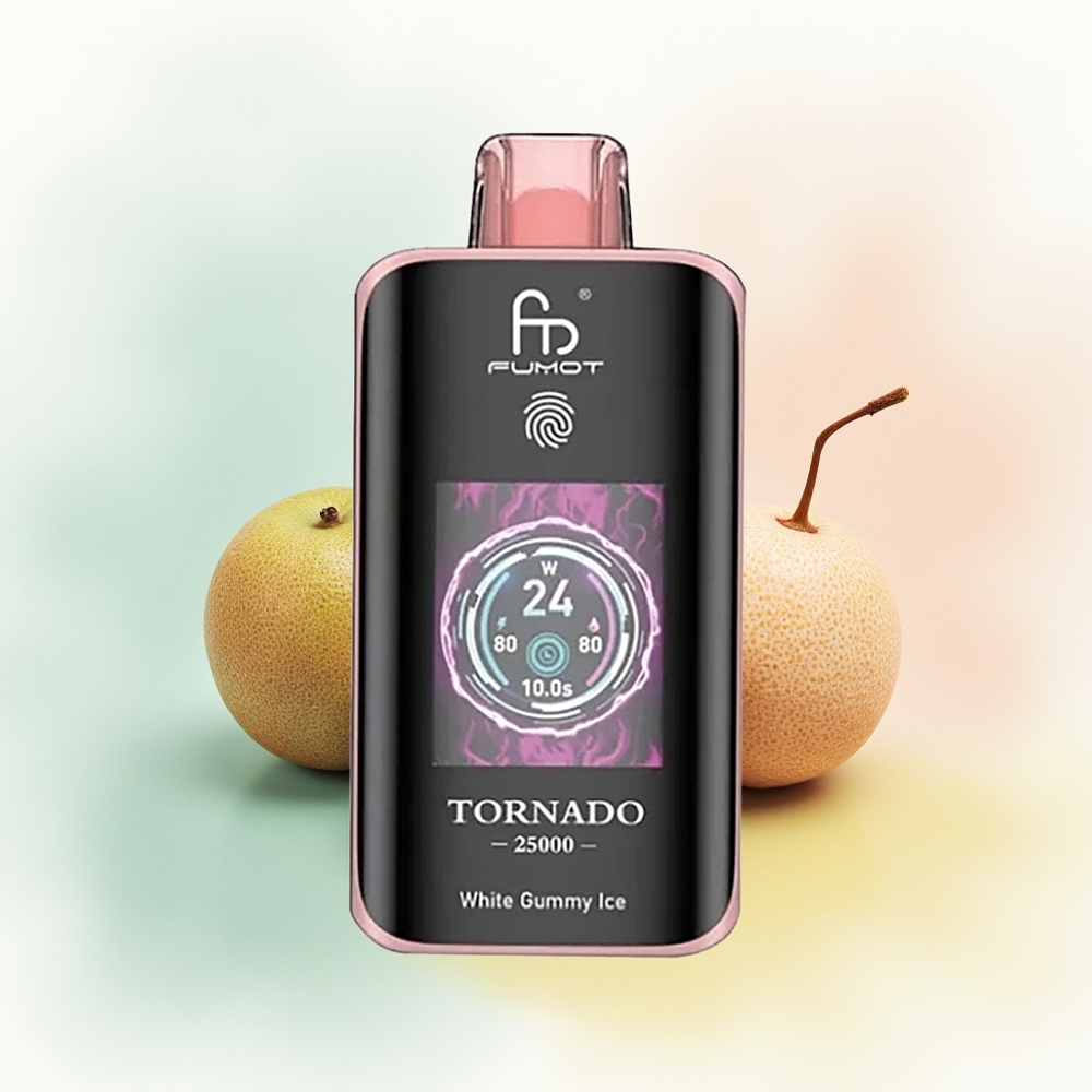 Fumot Tornado 25000 Puffs Kiwi Marakuja Guawa z Ekranem HD i Ładowaniem Type-C