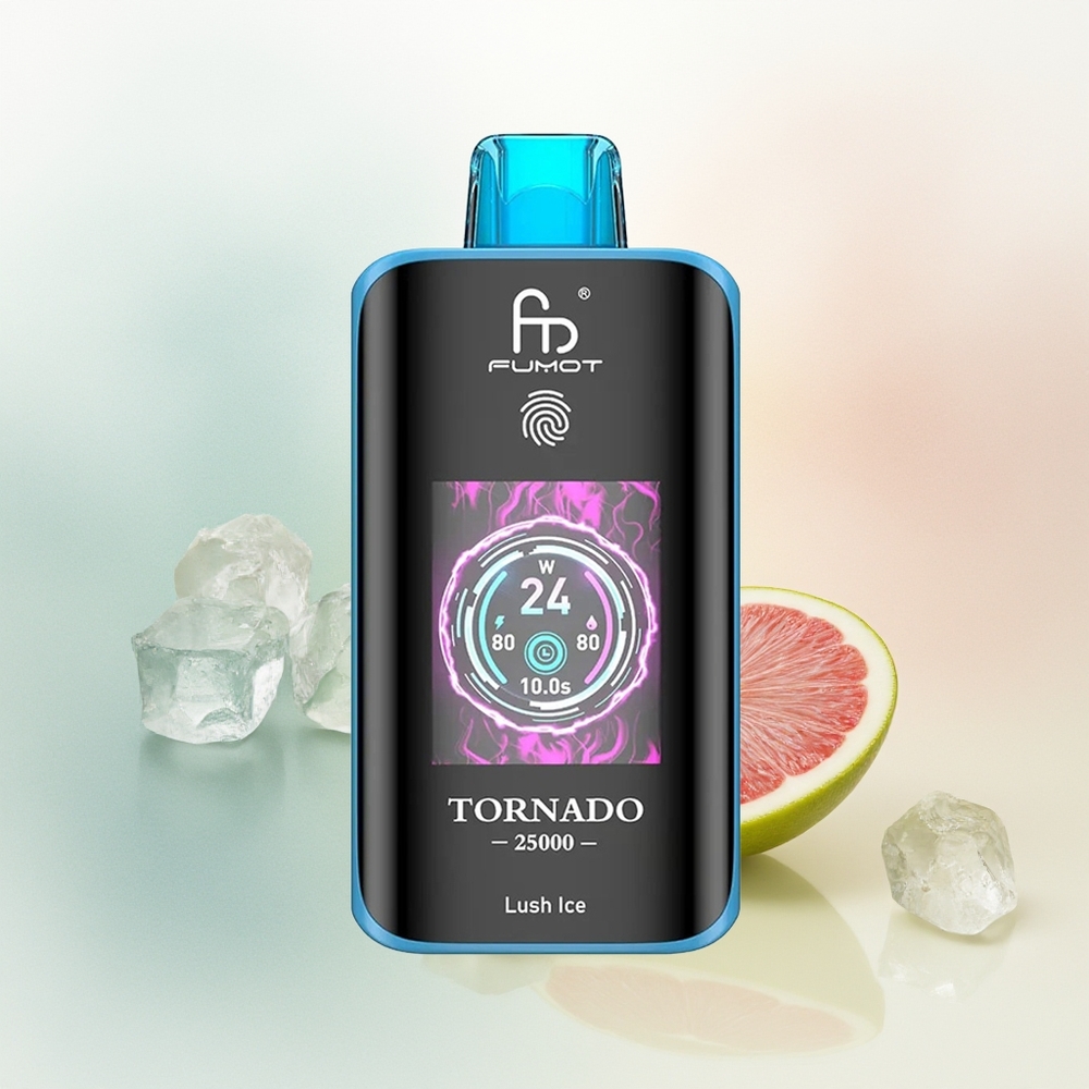 Fumot Tornado 25000 Puffs Lodowy Smak z HD Ekranem i 20ml Płynem