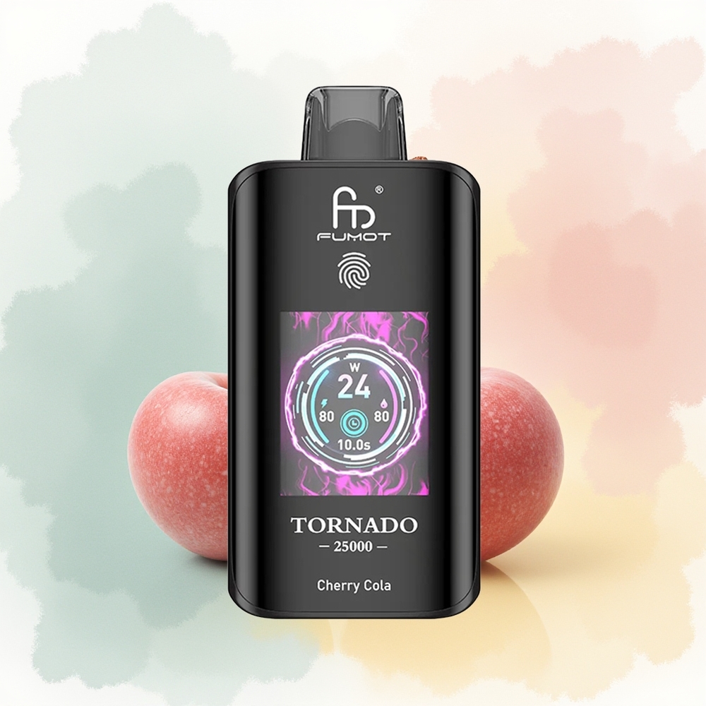 Fumot Tornado 25000 Puffs Wiśniowa Cola z Ekranem HD i Baterią 700mAh