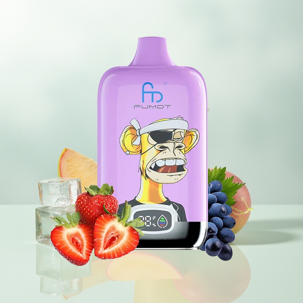 Fumot Tornado Digital Box 12000 Puffs Mango na Lodzie z Miękką Siatką i Ładowaniem Typu-C