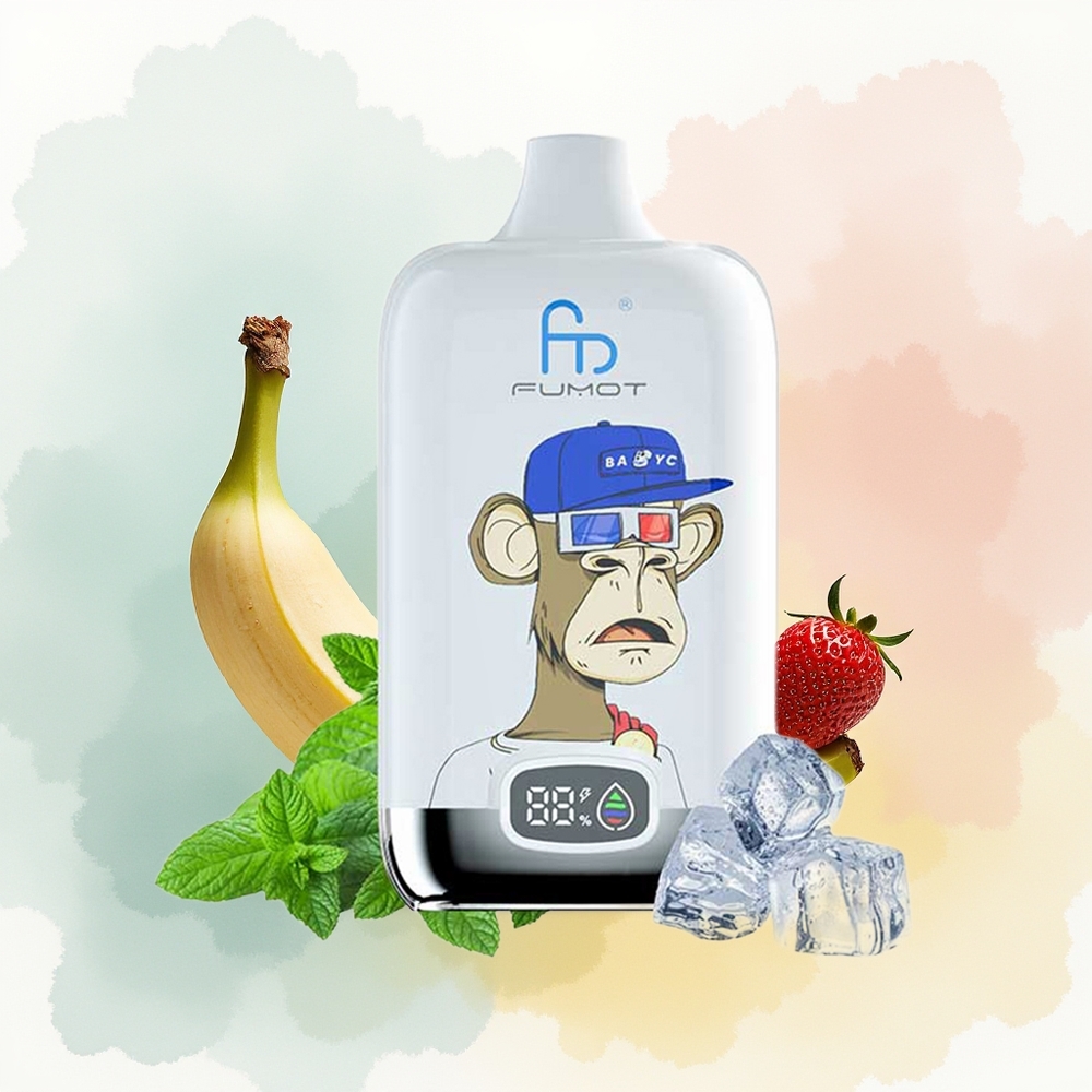 Fumot Tornado Digital Box 12000 Puffs Truskawkowo-Bananowy MESH 20ML
