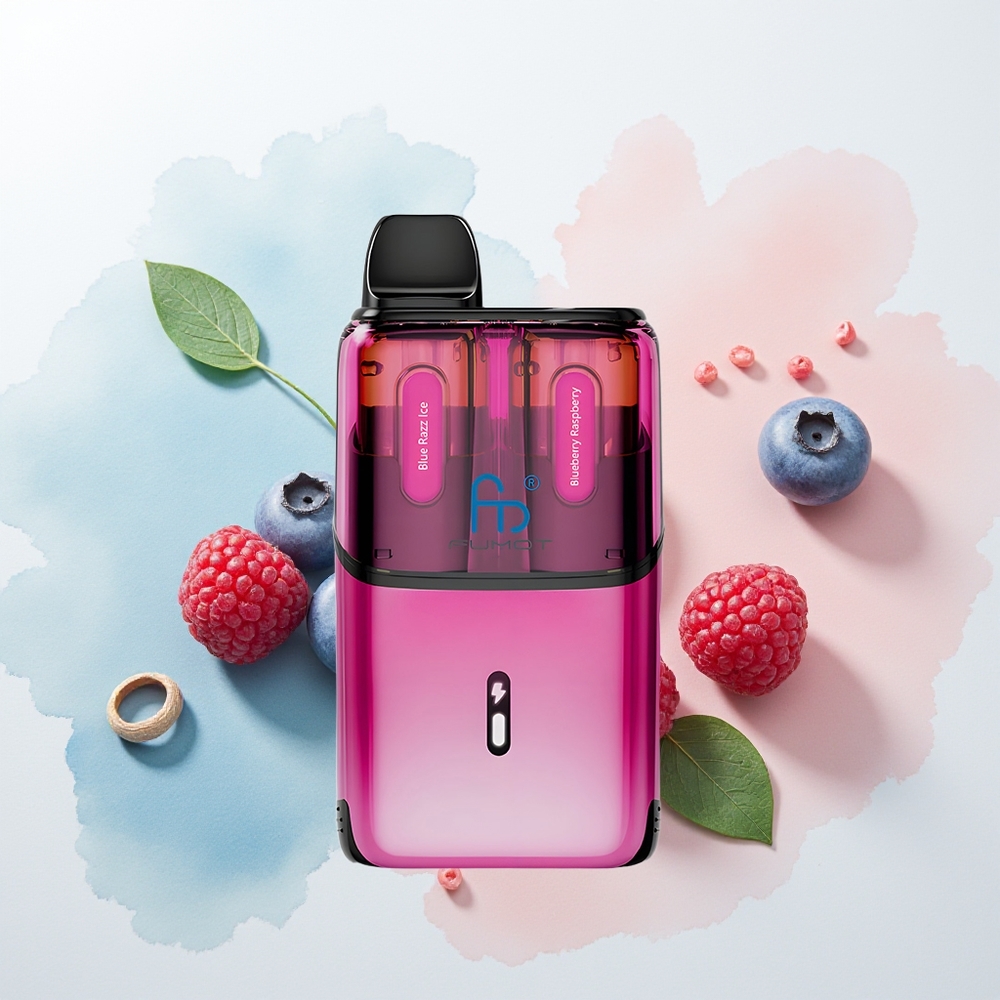 Fumot Ultra T32000 Puffs Lodowy Malinowo-Borówkowy z Szybkim Ładowaniem i Mesh Coilem