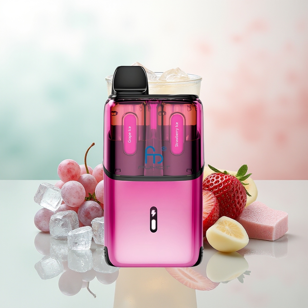 Fumot Ultra T32000 Puffs Lodowy Winogrono - Lodowa Truskawka z 24ml Płynu i Typem-C Ładowania