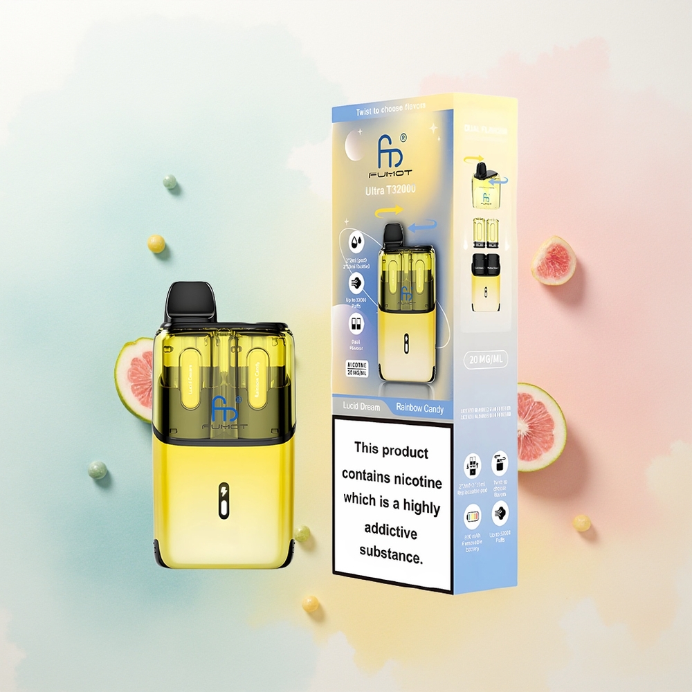 Fumot Ultra T32000 Puffs Lucid Dream - Rainbow Candy z Zaawansowaną Siatkową Cewką i Szybkim Ładowaniem