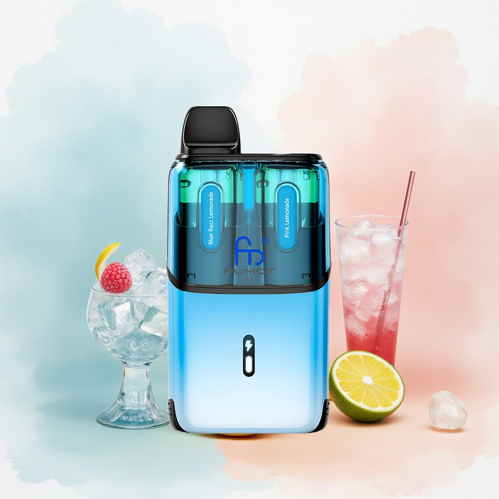 Fumot Ultra T32000 Puffs Niebiesko-Malinowa Lemoniada - Różowa Lemoniada z 24ml Płynu i Szybkim Ładowaniem Type-C