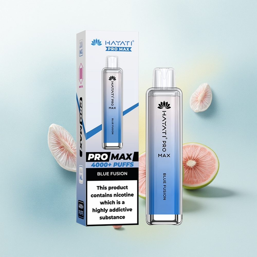 Hayati Pro Max 4000 Puffs Błękitna Fuzja z Podwójnym Zwojem i Kryształem