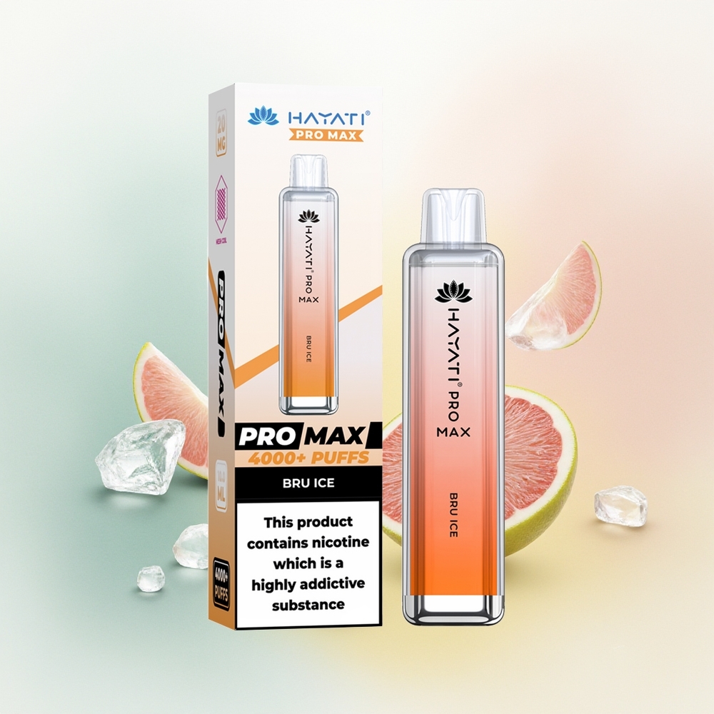 Hayati Pro Max 4000 Puffs Bru Lód Pro Dual Moc 2ml