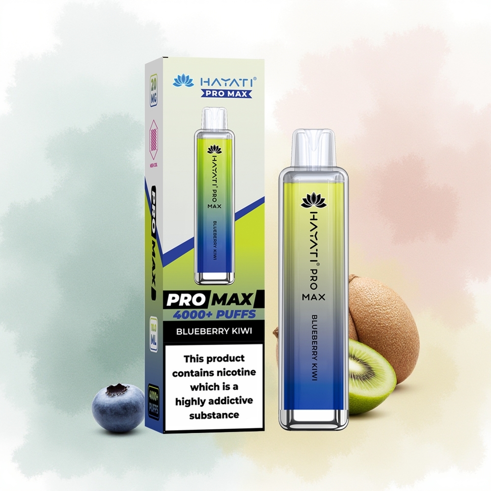Hayati Pro Max 4000 Puffs Jagoda Kiwi z Akumulatorem i Kryształem