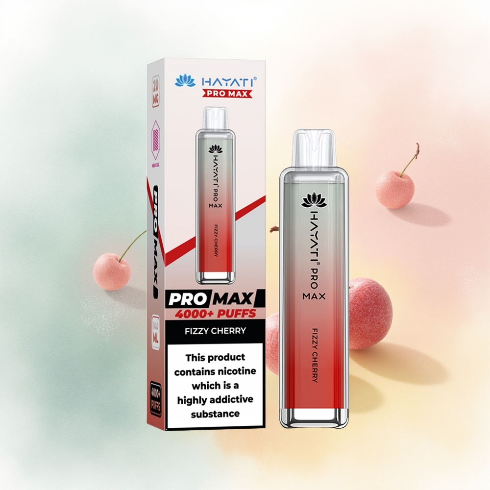 Hayati Pro Max 4000 Puffs Musująca Wiśnia Dual Coil 2ml