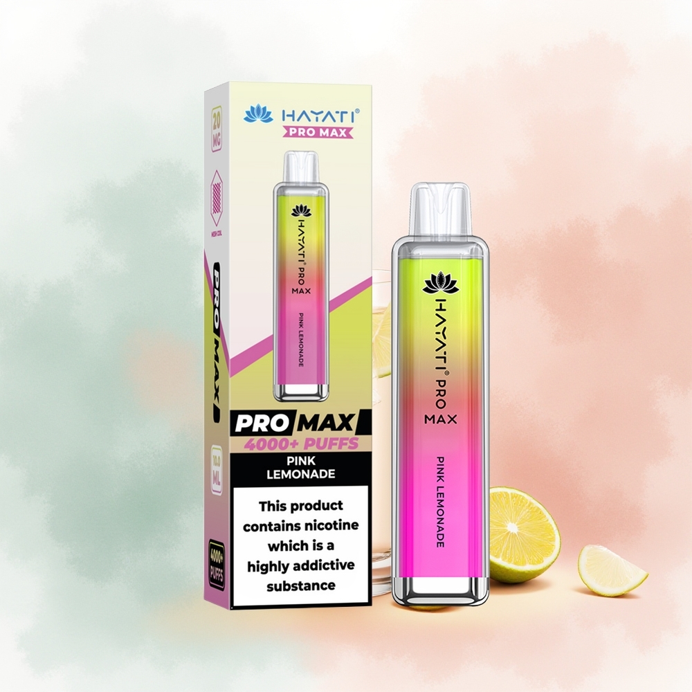 Hayati Pro Max 4000 Puffs Różowa Lemoniada Hayati Pro Max z Dual Coil i Ładowaniem
