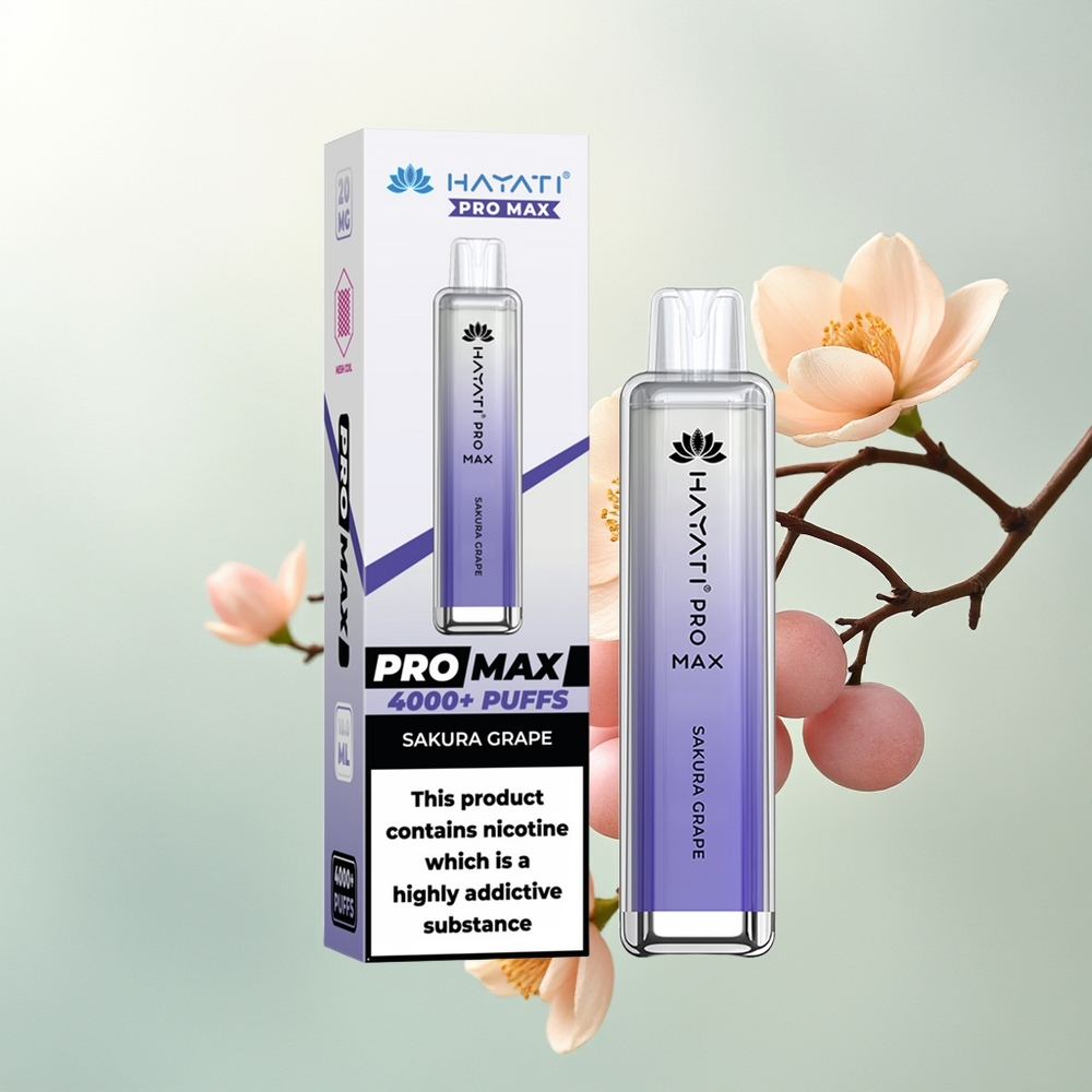 Hayati Pro Max 4000 Puffs Wiśniowy Winogron Dual Coil 2ml