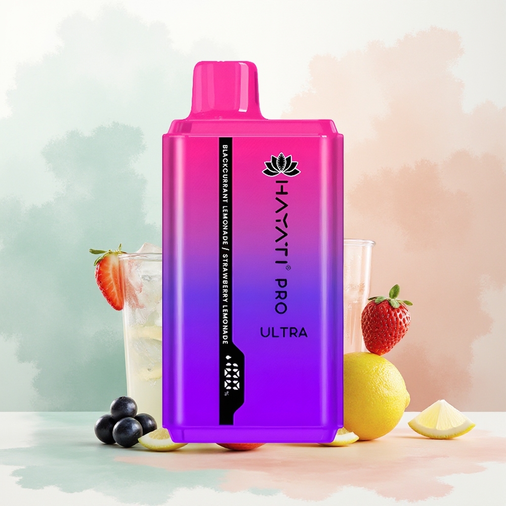 Hayati Pro Ultra 15000 Puffs Czarna Porzeczka Lemonada Truskawkowa Lemonada z 850mAh i 12ml