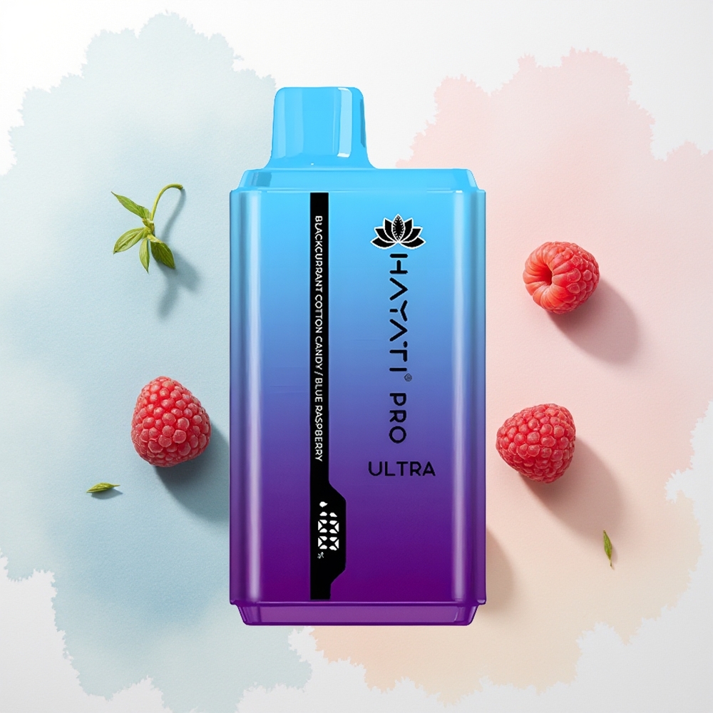 Hayati Pro Ultra 15000 Puffs Czarna Porzeczka Wata Cukrowa Niebieska Malina 850mAh 2 12ml