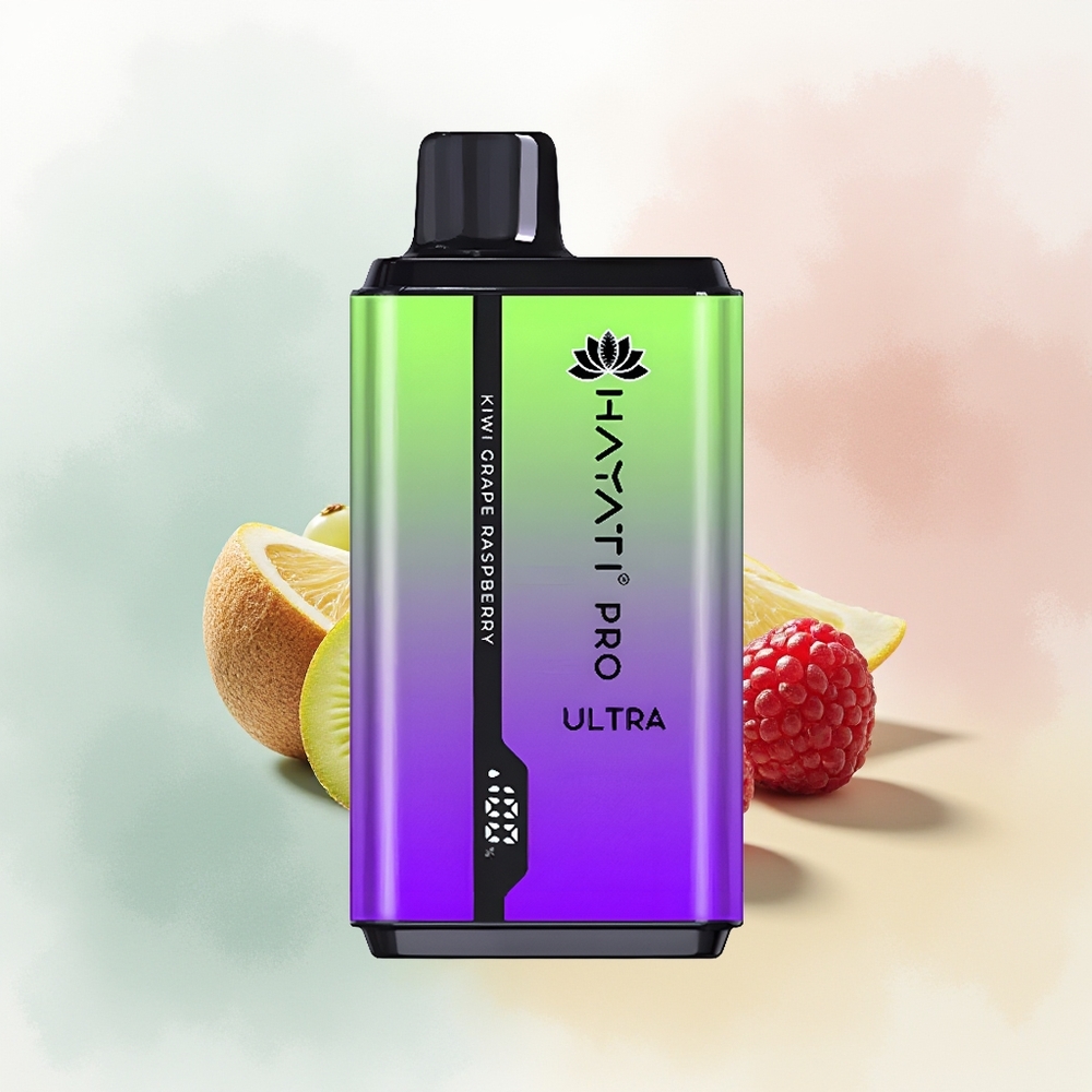 Hayati Pro Ultra 15000 Puffs Kiwi Winogrono Malina 850mAh 12ml