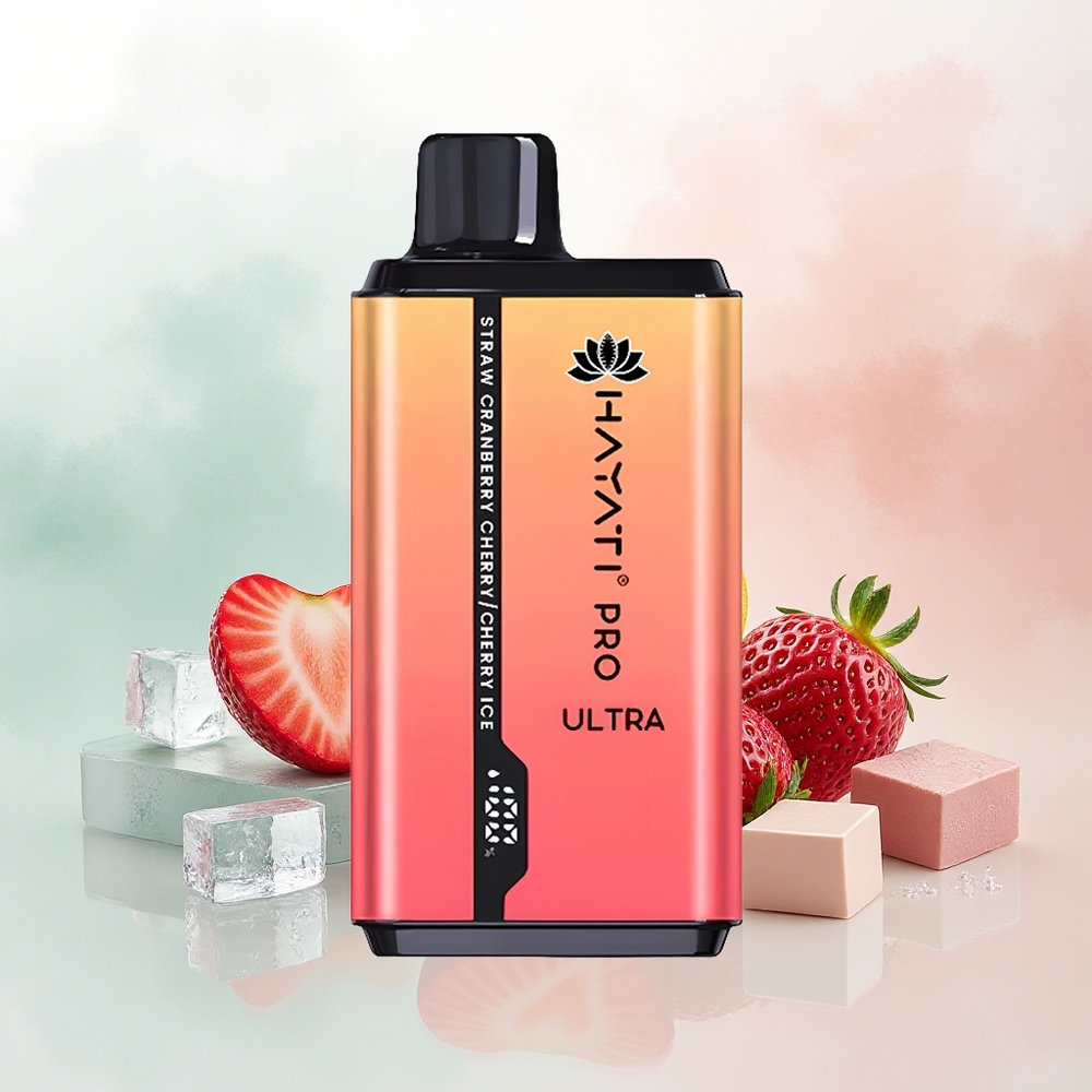 Hayati Pro Ultra 15000 Puffs Truskawka Żurawina Wiśnia Lód z 850mAh i 12ml