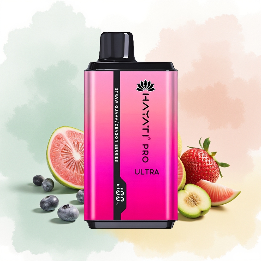 Hayati Pro Ultra 15000 Puffs Truskawkowy Gujawa Smocze Jagody 850mAh 12ml