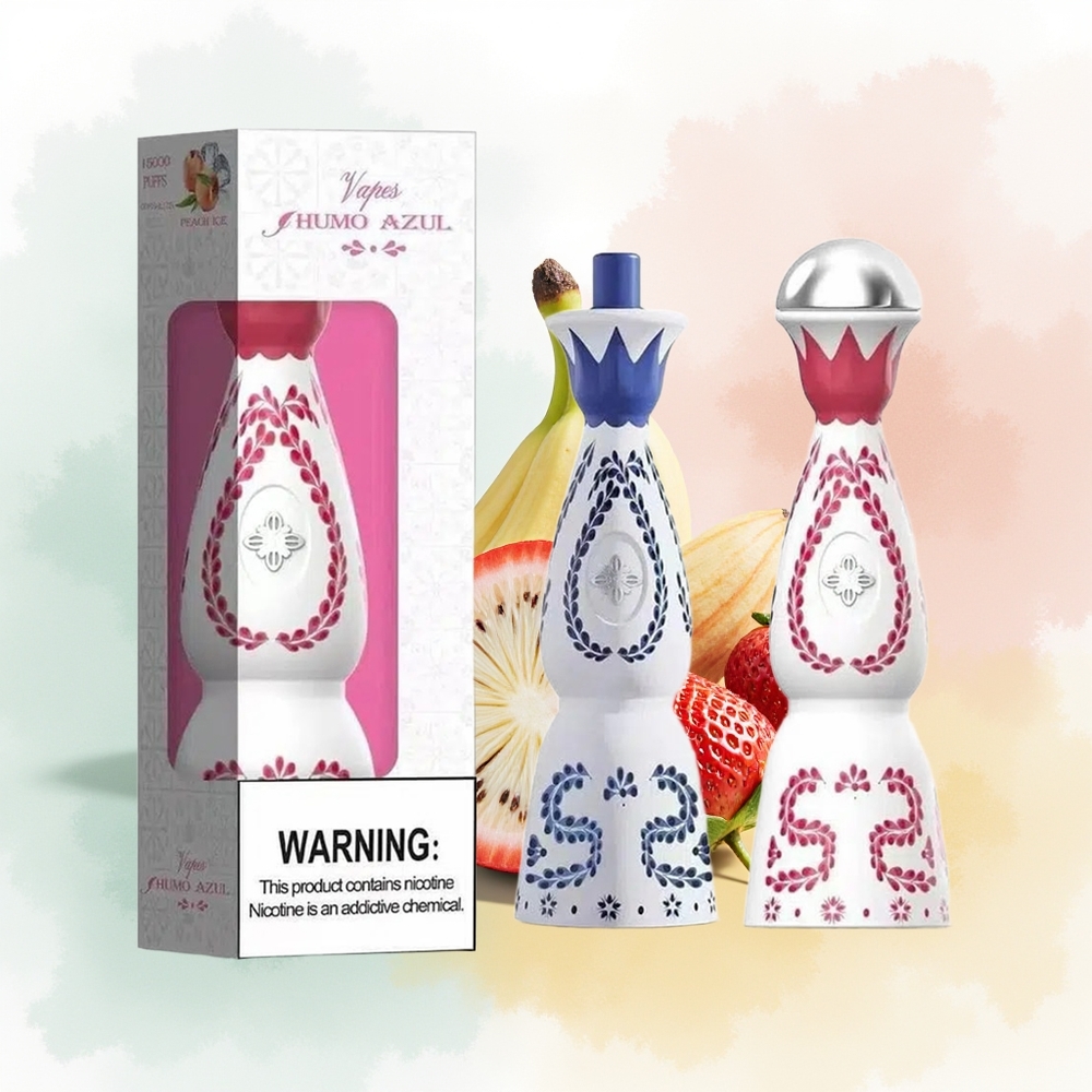 Humo Azul 15000 Puffs Truskawkowo-Bananowy Smoczy Owoc z 5% Nikotyny i 20mL Płynu