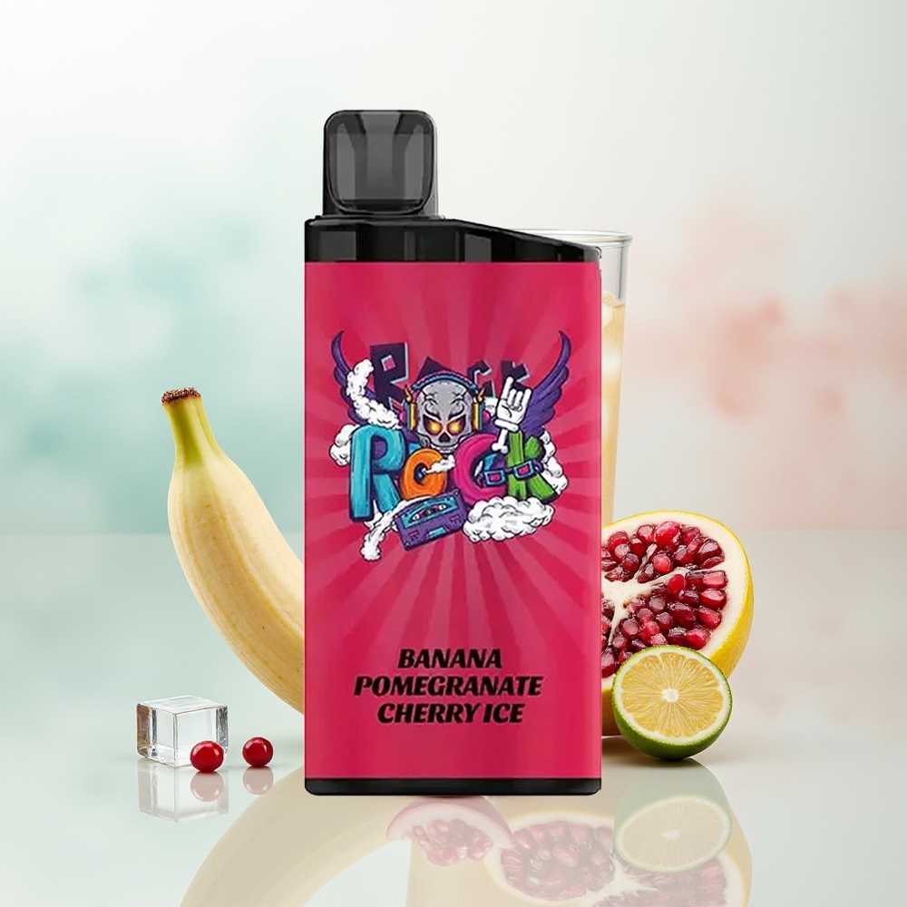IGET Bar 3500 Puffs Lód Bananowy Granatowy Wiśniowy z 1,2 Ohm Siatkową Cewką i 1400 mAh