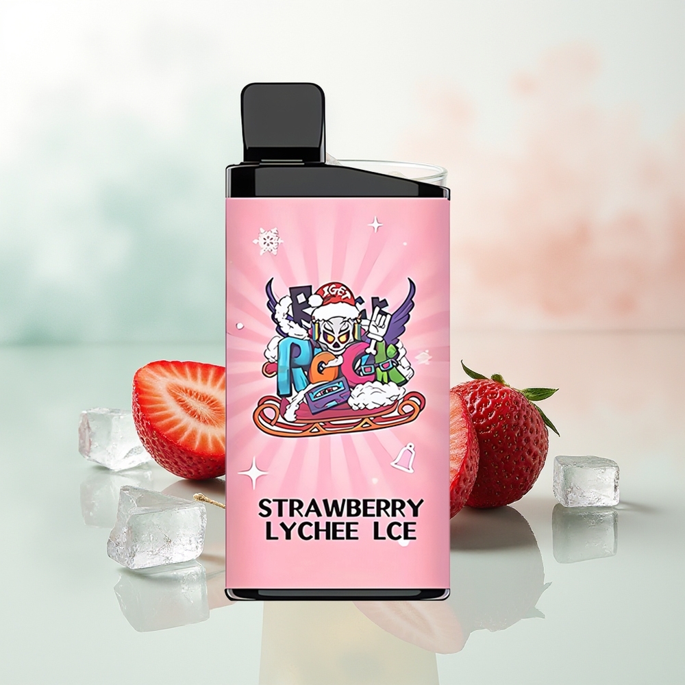 IGET Bar 3500 Puffs Truskawka Liczi Lód z 1.2 Ohm Mesh Coil i 1400 mAh