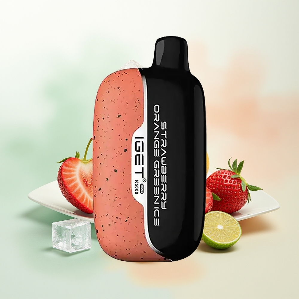 IGET Moon K5000 Puffs Truskawka Pomarańczowy Zielony Lód 81.5g 1.35 Ohm