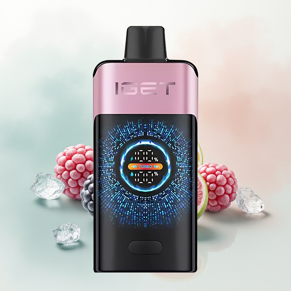 IGET ONE 12000 Puffs Jagoda Lodu z Dużym Zakrzywionym Ekranem i Baterią 2700 mAh