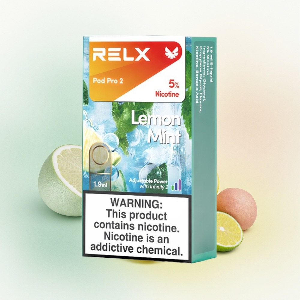 Relx Pod Pro 2 Vape Device Puffs Cytrynowo-Miętowy Pod Pro 2 - 1.9ml / Tryb Eco & Smooth & Boost