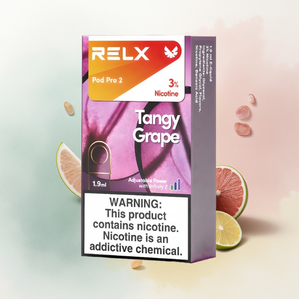 Relx Pod Pro 2 Vape Device Puffs Kwaśny Winogrono 1.9ml 3-Mody