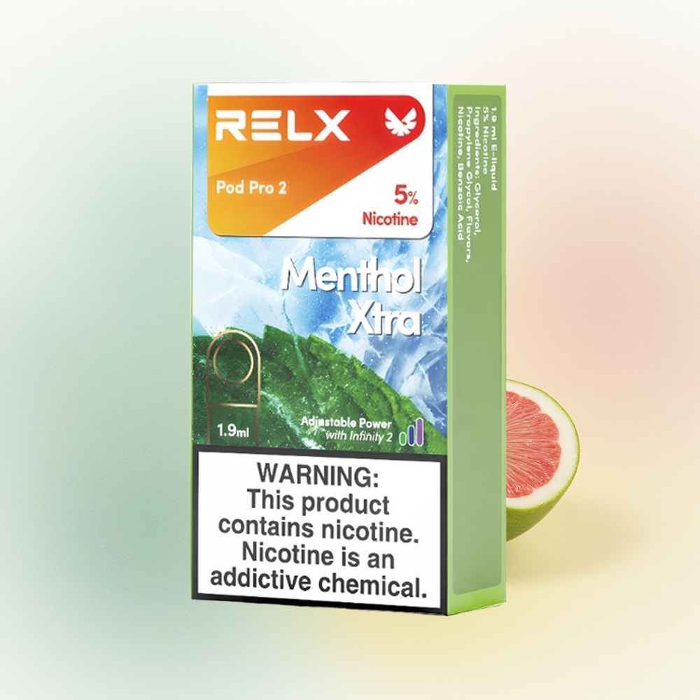 Relx Pod Pro 2 Vape Device Puffs Mentol Xtra 1.9ml Tryb Eco/Smooth/Boost