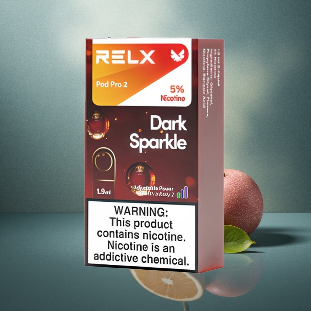 Relx Pod Pro 2 Vape Device Puffs Mroczny Blask Pro: Tryb Eco (5.5W), Pojemność 1.9ml, Opakowanie 2/3 sztuki