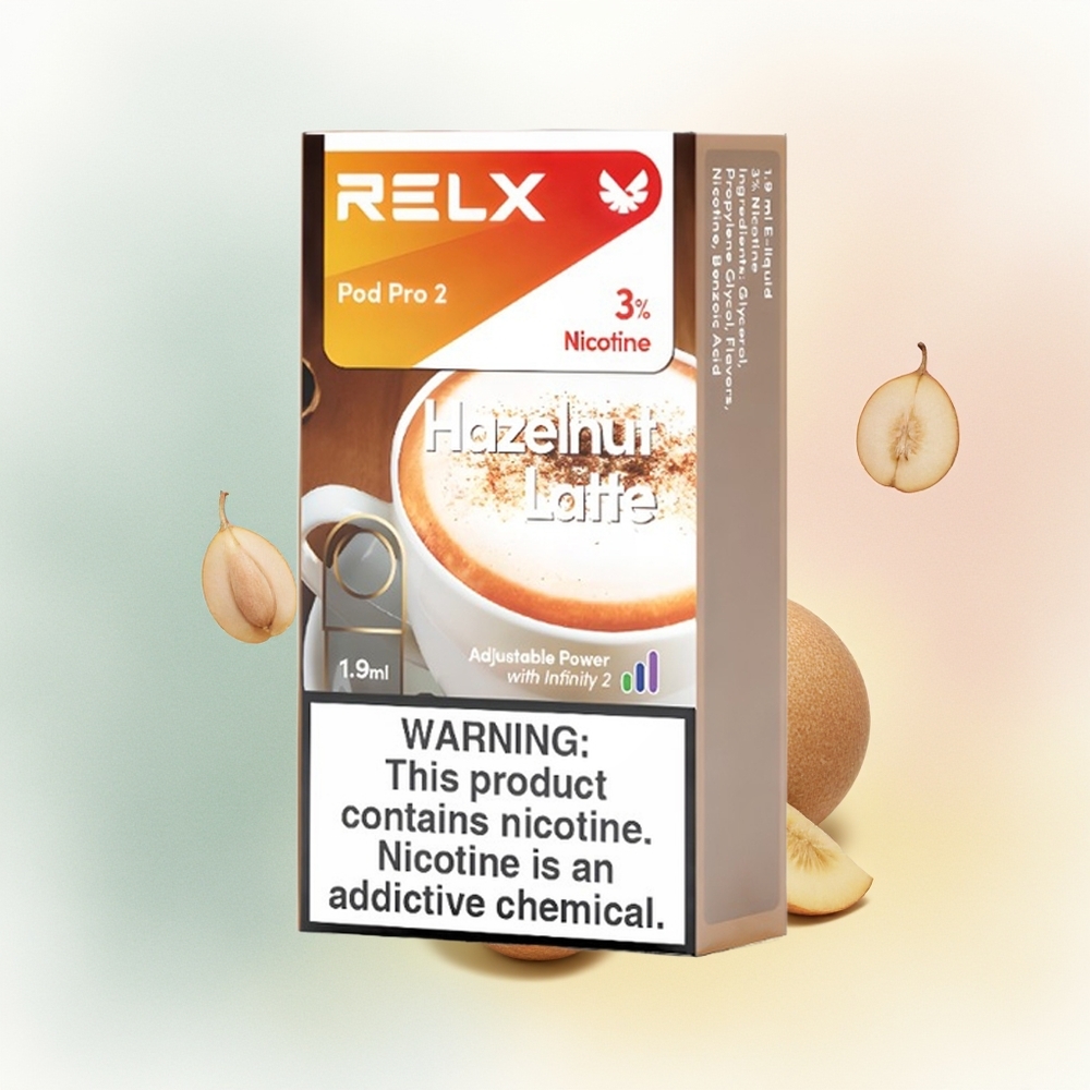 Relx Pod Pro 2 Vape Device Puffs Orzechowy Latte 1.9ml / 3 Tryby: Eco, Smooth, Boost