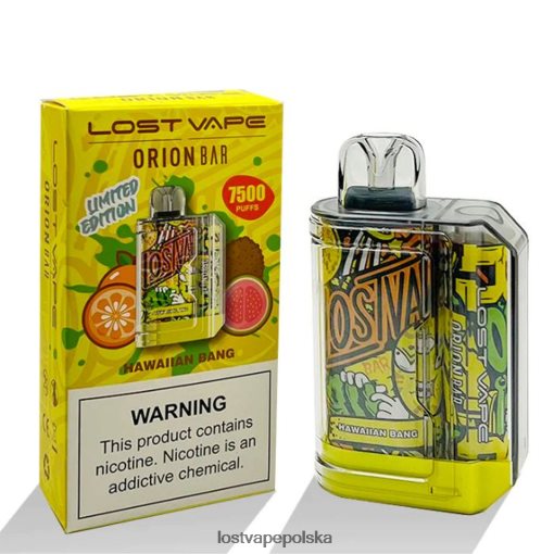 Lost Vape Orion pasek jednorazowy | 7500 zaciągnięć | 18 ml | 50 mg hawajski huk J4L2R97 Lost Vape Near Me